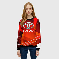 Свитшот женский Toyota Abstraction Sport, цвет: 3D-черный — фото 2