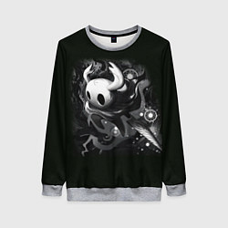 Свитшот женский Hollow Knight рисунок, цвет: 3D-меланж