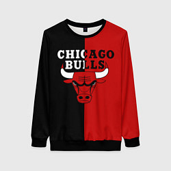 Женский свитшот Чикаго Буллз black & red