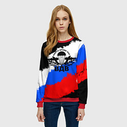 Свитшот женский ВДВ - герб и триколор, цвет: 3D-красный — фото 2