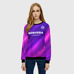 Свитшот женский Borussia legendary sport grunge, цвет: 3D-черный — фото 2