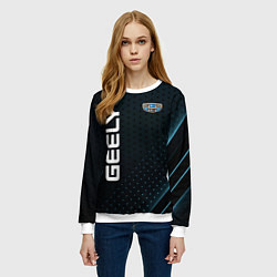 Свитшот женский Geely Абстракция, цвет: 3D-белый — фото 2
