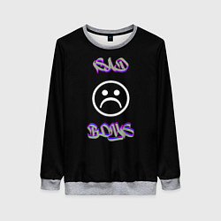 Свитшот женский Sad boys лого, цвет: 3D-меланж