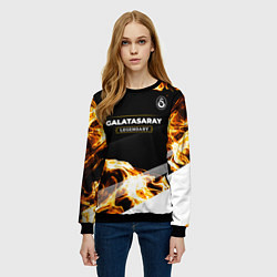 Свитшот женский Galatasaray legendary sport fire, цвет: 3D-черный — фото 2