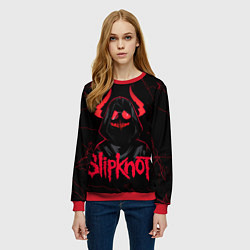 Свитшот женский Slipknot - rock forever, цвет: 3D-красный — фото 2