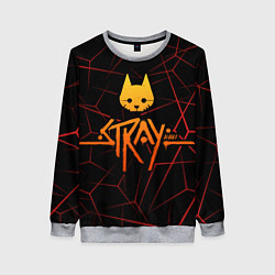 Свитшот женский Stray cat игра блуждающий кот, цвет: 3D-меланж