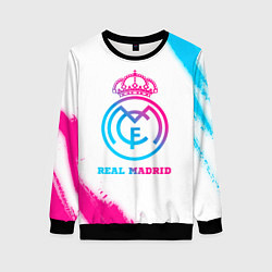 Женский свитшот Real Madrid neon gradient style