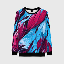 Женский свитшот Яркие экзотические перья