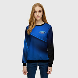 Свитшот женский Ford - синяя абстракция, цвет: 3D-черный — фото 2