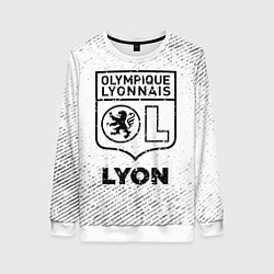 Женский свитшот Lyon с потертостями на светлом фоне