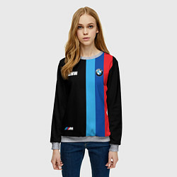 Свитшот женский BMW - М Линии : Черный, цвет: 3D-меланж — фото 2