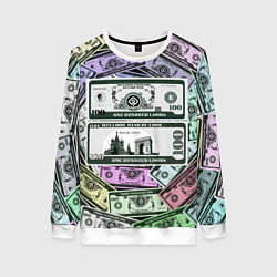 Свитшот женский 100 LOOKS FULL, цвет: 3D-белый