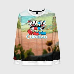 Женский свитшот Cuphead природа