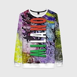 Свитшот женский Avant-garde color texture - Milano, цвет: 3D-белый