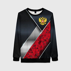 Свитшот женский Red & black Russia, цвет: 3D-черный