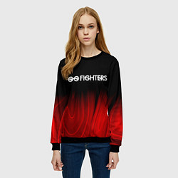 Свитшот женский Foo Fighters red plasma, цвет: 3D-черный — фото 2
