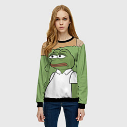 Свитшот женский Pepe Gomer прячется в кусты, цвет: 3D-черный — фото 2