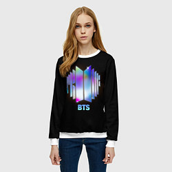 Свитшот женский BTS gradient logo, цвет: 3D-белый — фото 2