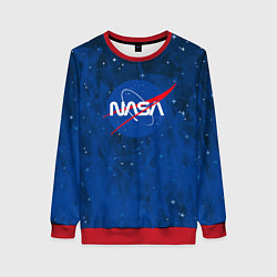 Свитшот женский Nasa - звёзды лого, цвет: 3D-красный