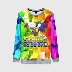 Свитшот женский Sonic Colours - Hedgehog - Video game, цвет: 3D-меланж