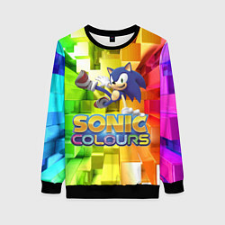 Свитшот женский Sonic Colours - Hedgehog - Video game, цвет: 3D-черный