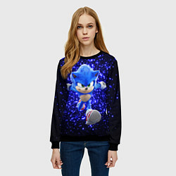 Свитшот женский Sonic sequins, цвет: 3D-черный — фото 2