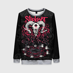 Свитшот женский Slipknot - goat skull, цвет: 3D-меланж
