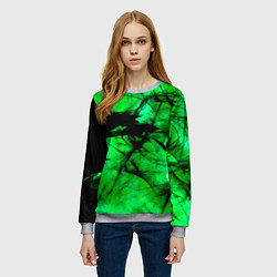 Свитшот женский Зеленый фантом, цвет: 3D-меланж — фото 2