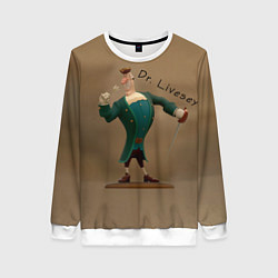 Свитшот женский Доктор Ливси, цвет: 3D-белый