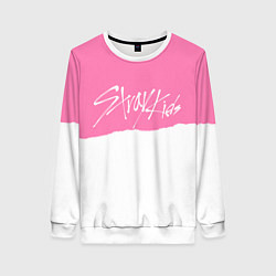 Женский свитшот Stray Kids pink and white