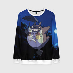 Женский свитшот Night flight Totoro