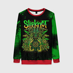 Женский свитшот Slipknot green satan