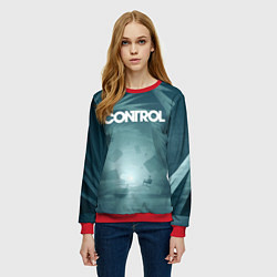 Свитшот женский Аномалия в бюро, цвет: 3D-красный — фото 2