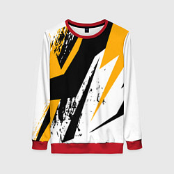 Свитшот женский Гоночная абстракция, цвет: 3D-красный