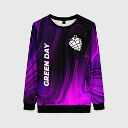 Свитшот женский Green Day violet plasma, цвет: 3D-черный