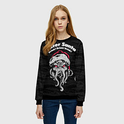 Свитшот женский Water Santa, цвет: 3D-черный — фото 2