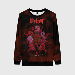 Свитшот женский Slipknot red satan, цвет: 3D-черный