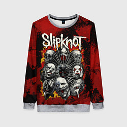 Свитшот женский Slipknot rock, цвет: 3D-меланж