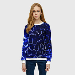 Свитшот женский Графическая химия, цвет: 3D-белый — фото 2