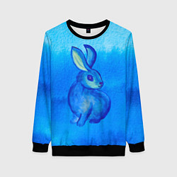 Свитшот женский Водяной кролик символ 2023, цвет: 3D-черный