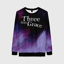 Свитшот женский Three Days Grace lilac, цвет: 3D-черный