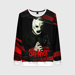 Свитшот женский Slipknot black & red, цвет: 3D-белый