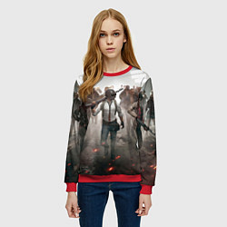 Свитшот женский ПAБГ, цвет: 3D-красный — фото 2