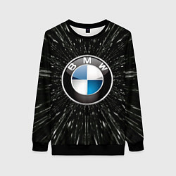 Свитшот женский БМВ эмблема, автомобильная тема, цвет: 3D-черный