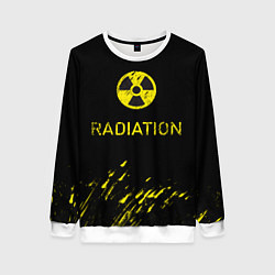 Свитшот женский Radiation - радиационная опасность, цвет: 3D-белый