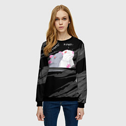 Свитшот женский Да, ты крыса мем, цвет: 3D-черный — фото 2