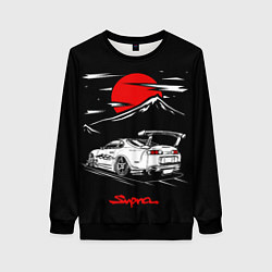 Свитшот женский Тойота супра - JDM Style, цвет: 3D-черный
