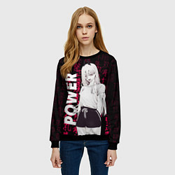 Свитшот женский Человек бензопила Power, цвет: 3D-черный — фото 2