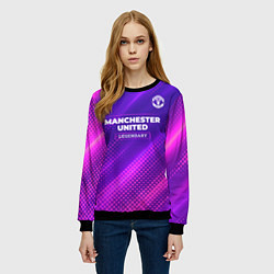 Свитшот женский Manchester United legendary sport grunge, цвет: 3D-черный — фото 2