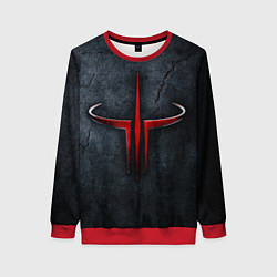 Свитшот женский Quake 3 arena, цвет: 3D-красный